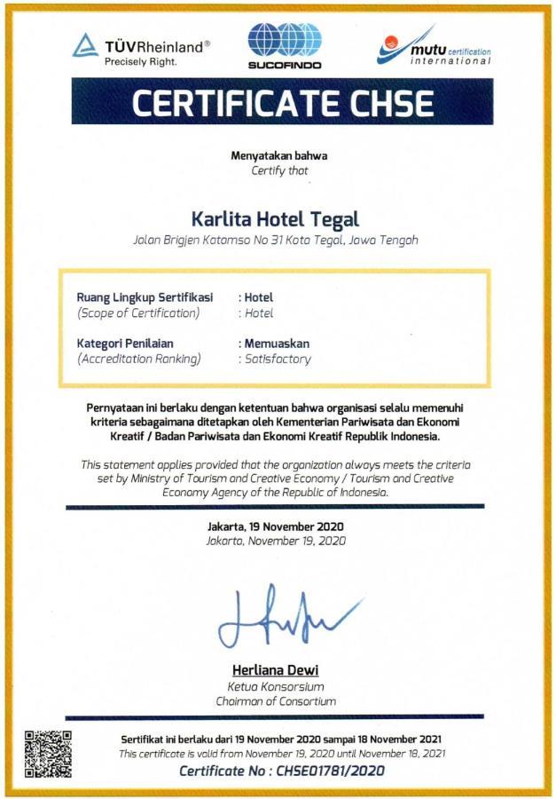 Karlita Hotel Tegal Экстерьер фото